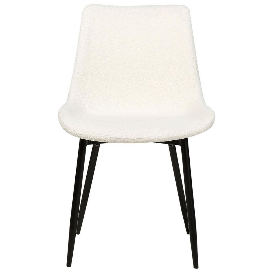 Beliani Lot de 2 chaises de salle à manger en Bouclé Moderne AVILLA  