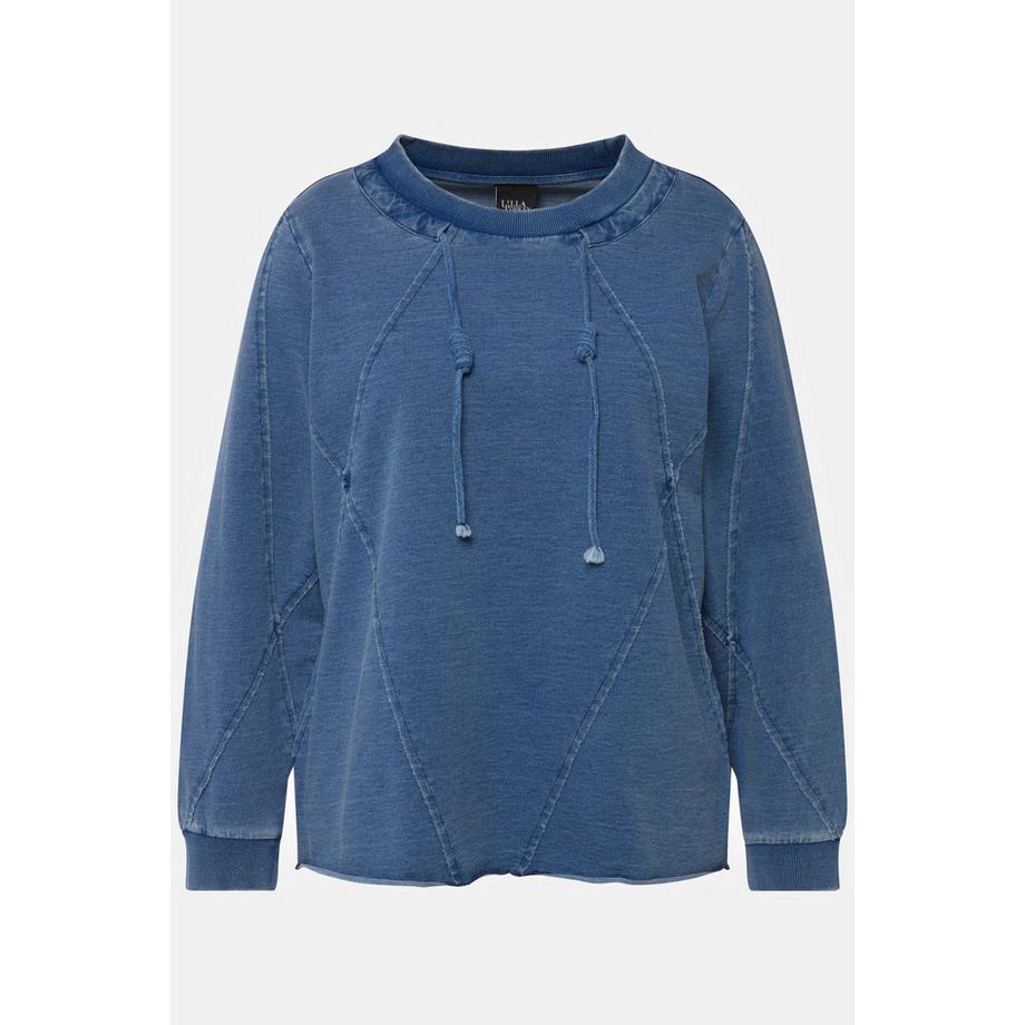 Ulla Popken Surpiqûres Bords Francs Col Rond Manches Longues Sweat-shirt  