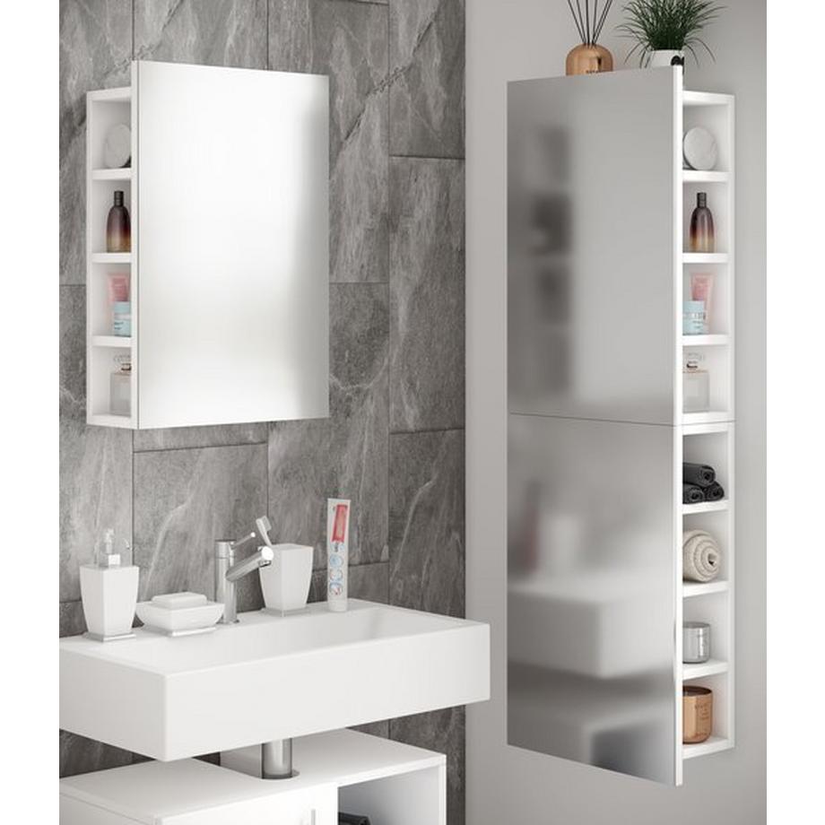 VCM Badspiegel Wandspiegel Hängespiegel Spiegelschrank Badezimmer Flandu L  