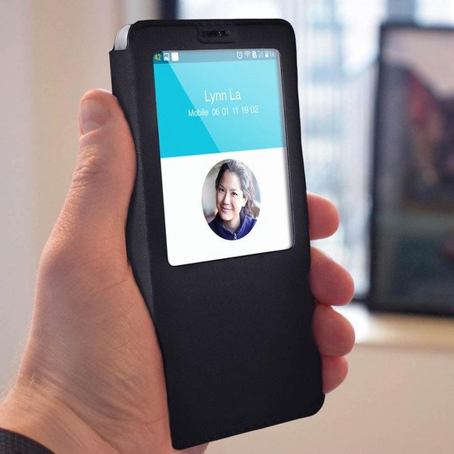 Avizar  Étui Folio fenêtre Stand OnePlus 6 