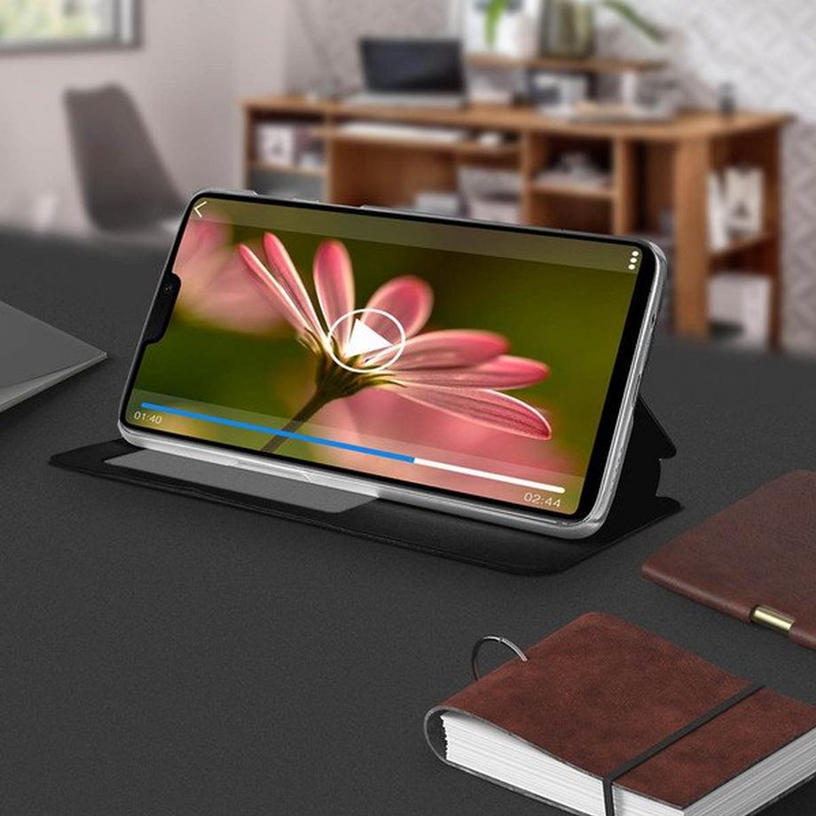 Avizar  Étui Folio fenêtre Stand OnePlus 6 