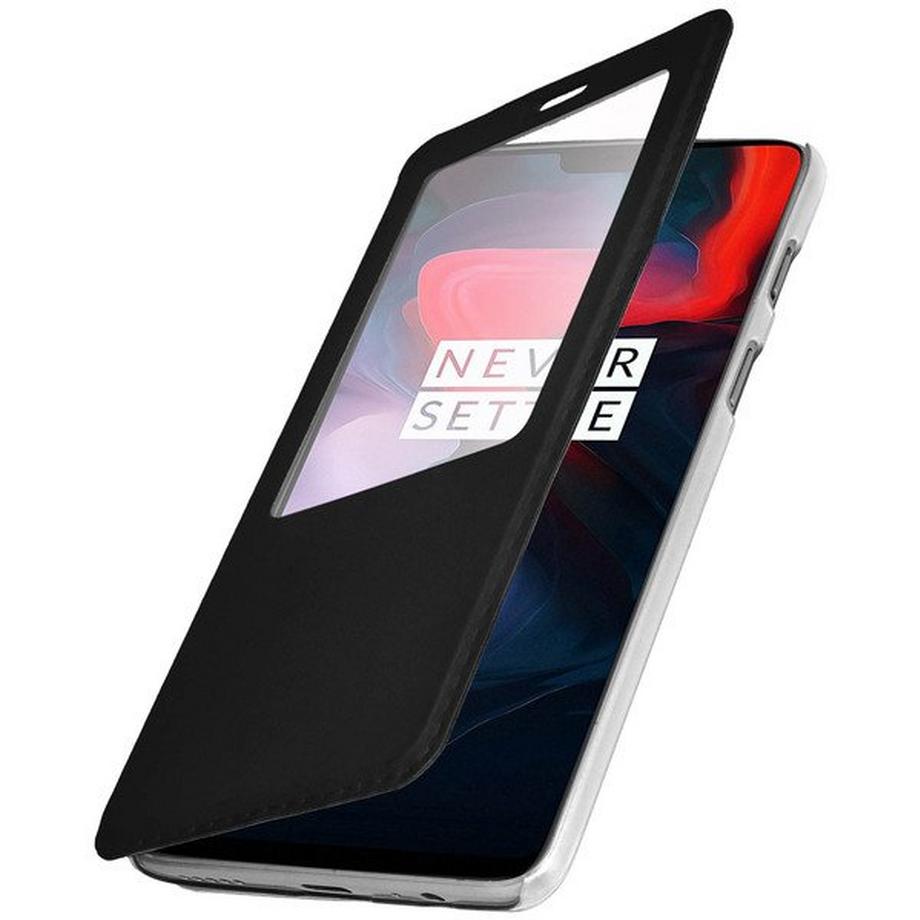 Avizar  Étui Folio fenêtre Stand OnePlus 6 