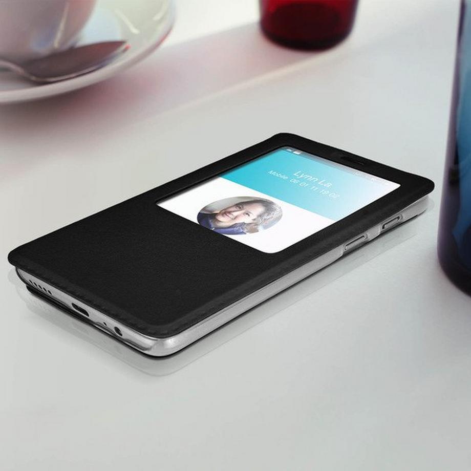 Avizar  Étui Folio fenêtre Stand OnePlus 6 