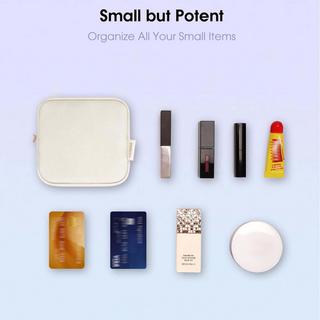 Only-bags.store Mini Make Up Tasche PU Leder Portable Kosmetiktasche mit Reissverschluss  