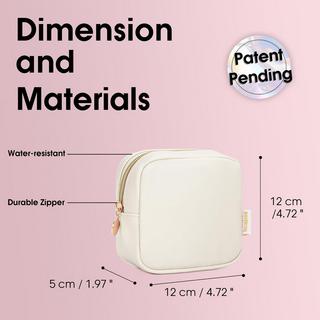 Only-bags.store Mini Make Up Tasche PU Leder Portable Kosmetiktasche mit Reissverschluss  