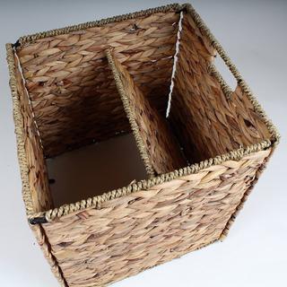 Calicosy Cube de rangement en jacinthe d'eau - 32x32x32/33cm  