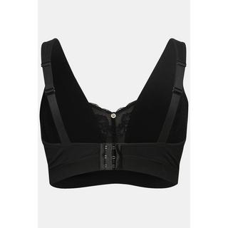 Ulla Popken  Bralette senza ferretto con inserto di pizzo e coppa C-E 