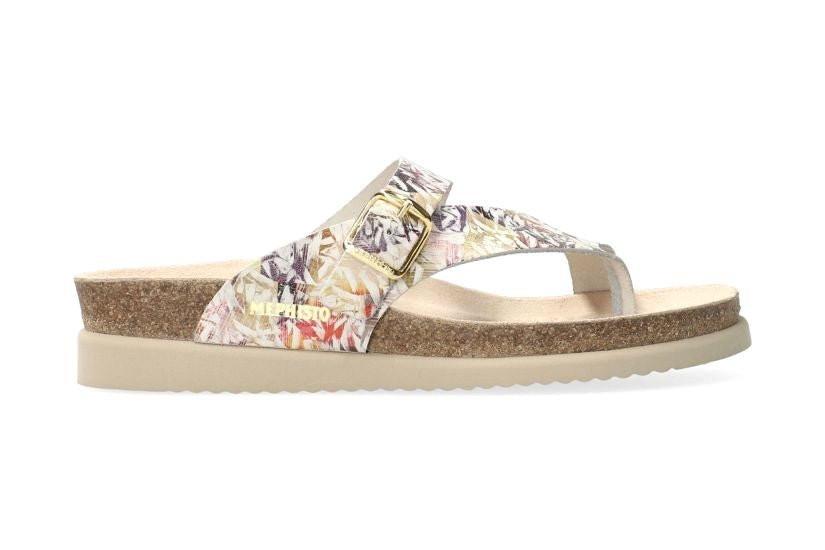 Image of Helen - Leder Sandale Damen Weiss Bedruckt 42