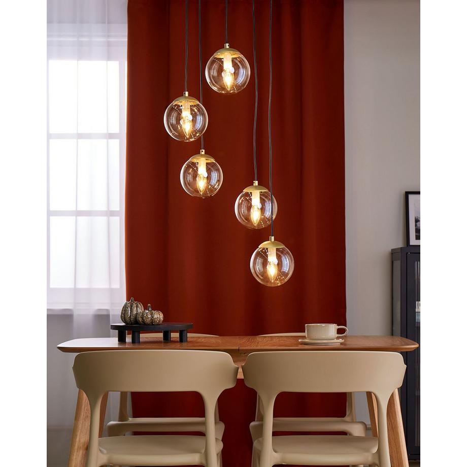 Beliani Hängelampe aus Glas  NOEL  