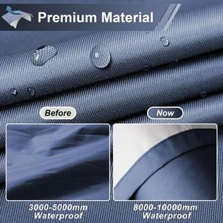 Alopini Langer Wasserdichter Regenmantel Unisex Regenponcho mit Pattentasche  