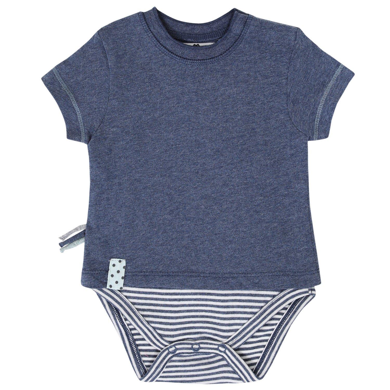 Image of Kurzarm-bodyshirt Unisex Indigo 3-6M