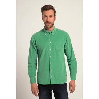 JP1880  Chemise en velours côtelé. Manches longues et col à pointes boutonnées. Coupe Modern Fit. Jusqu'au 8 XL. 