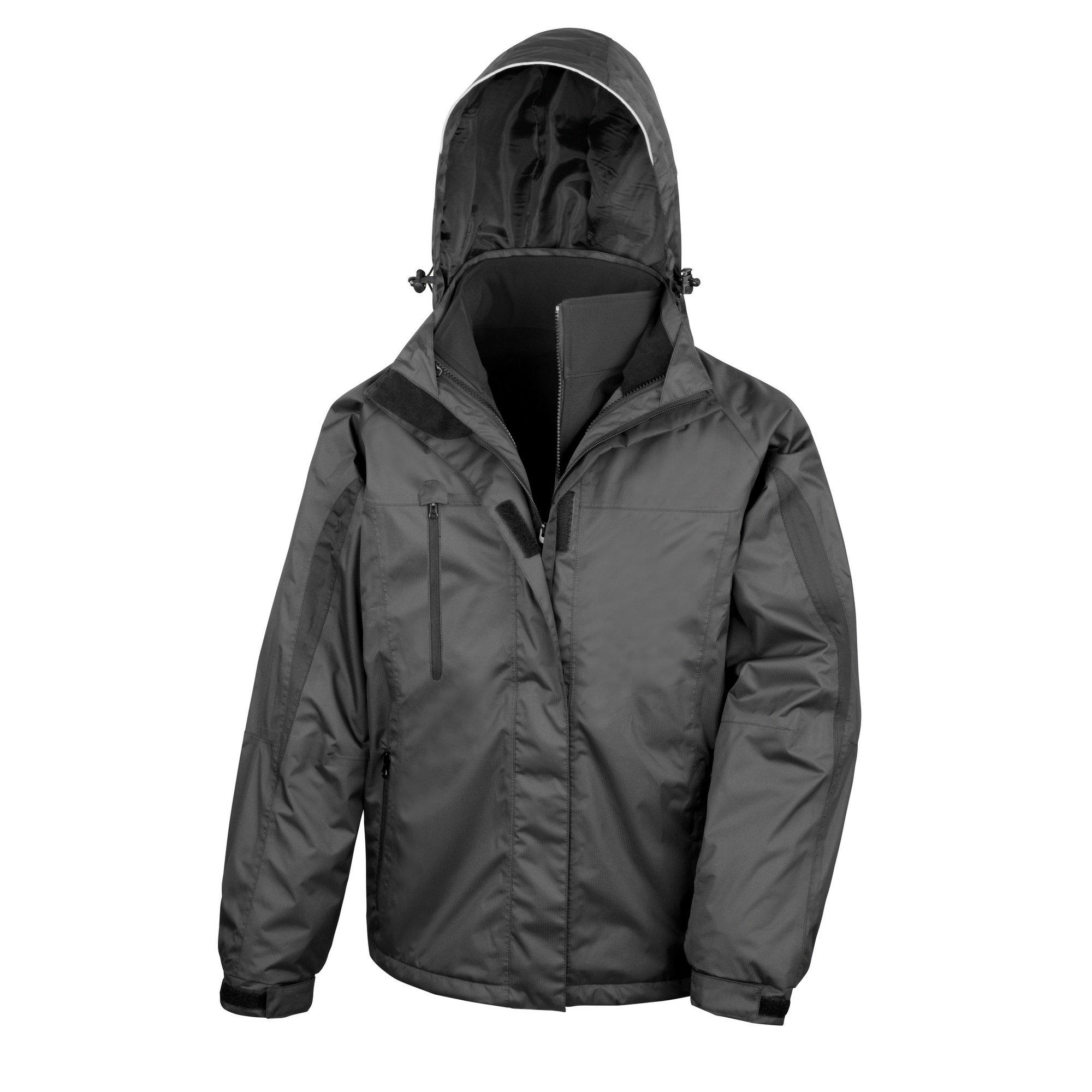 Image of Journey 3in1 Softshell Jacke Mit Kapuze, Wasserfest Herren Schwarz S