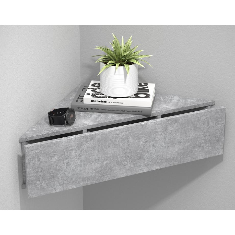 VCM Holz Wandschublade Nachtschrank Wandboard Eckregal Schublade Konsole Nachttisch Usal S  