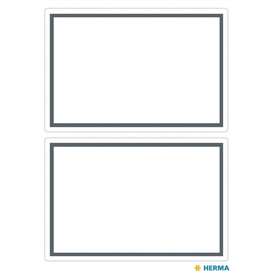 HERMA HERMA Book labels 82x55mm grey frame 6 sh. sticker decorativi  