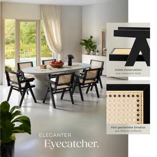 Tectake Fauteuil avec accoudoirs LISSY Style bohème  