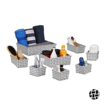 Set di 8 cestini portaoggetti