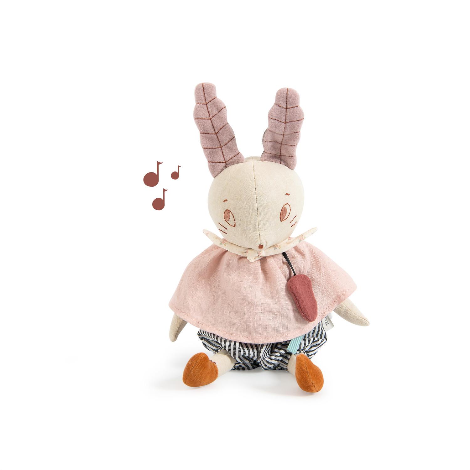 Moulin Roty  Poupée musique lapin, Après la pluie, Moulin Roty 