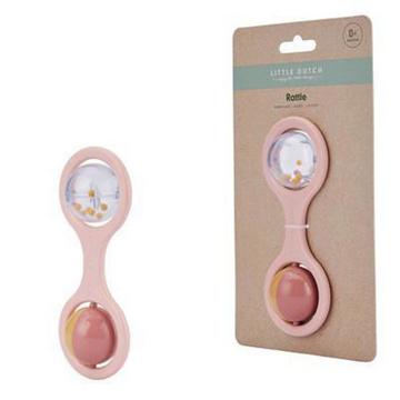 Hochet avec billes rose