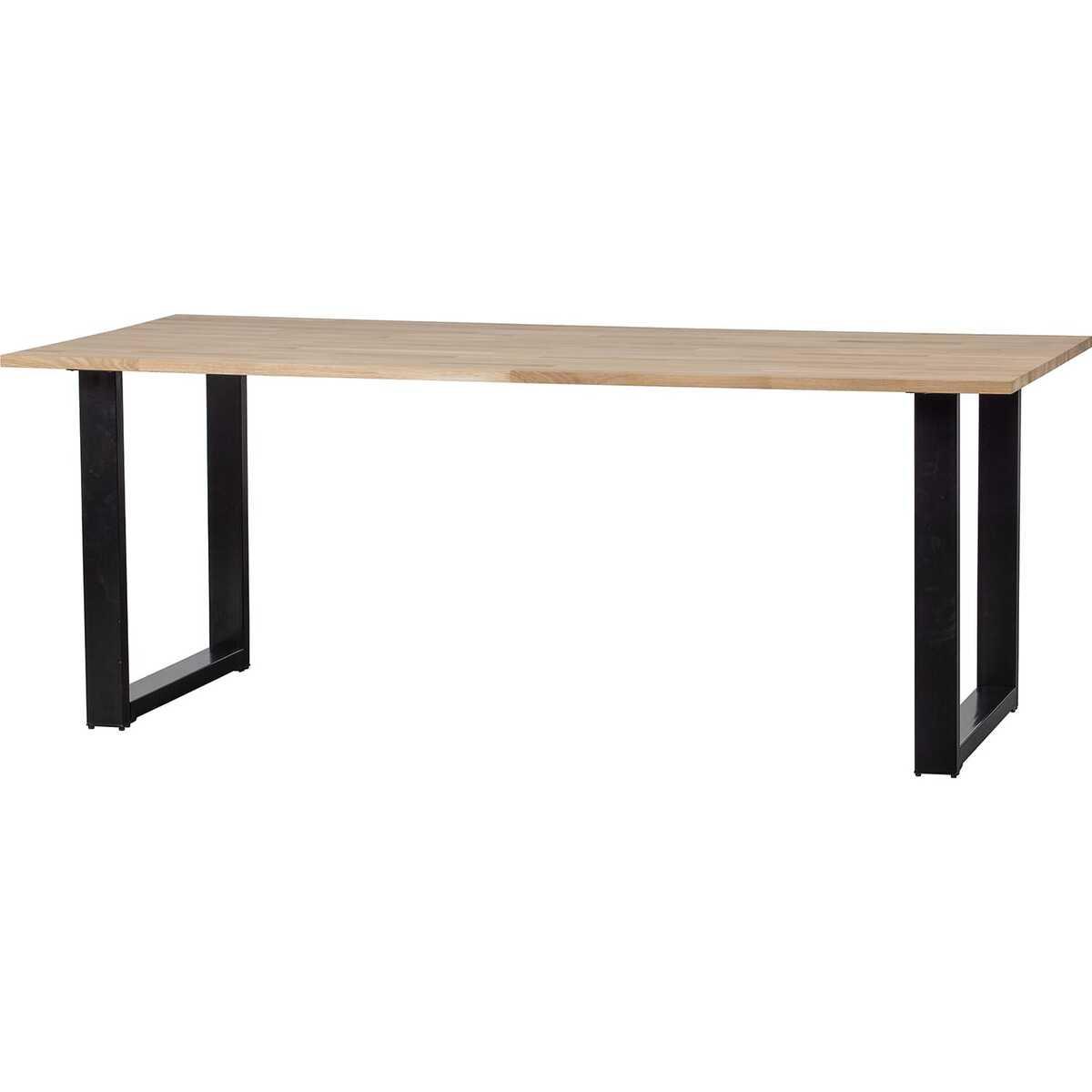 mutoni Table de salle à manger Tablo chêne FSC 200x90 pied en U  