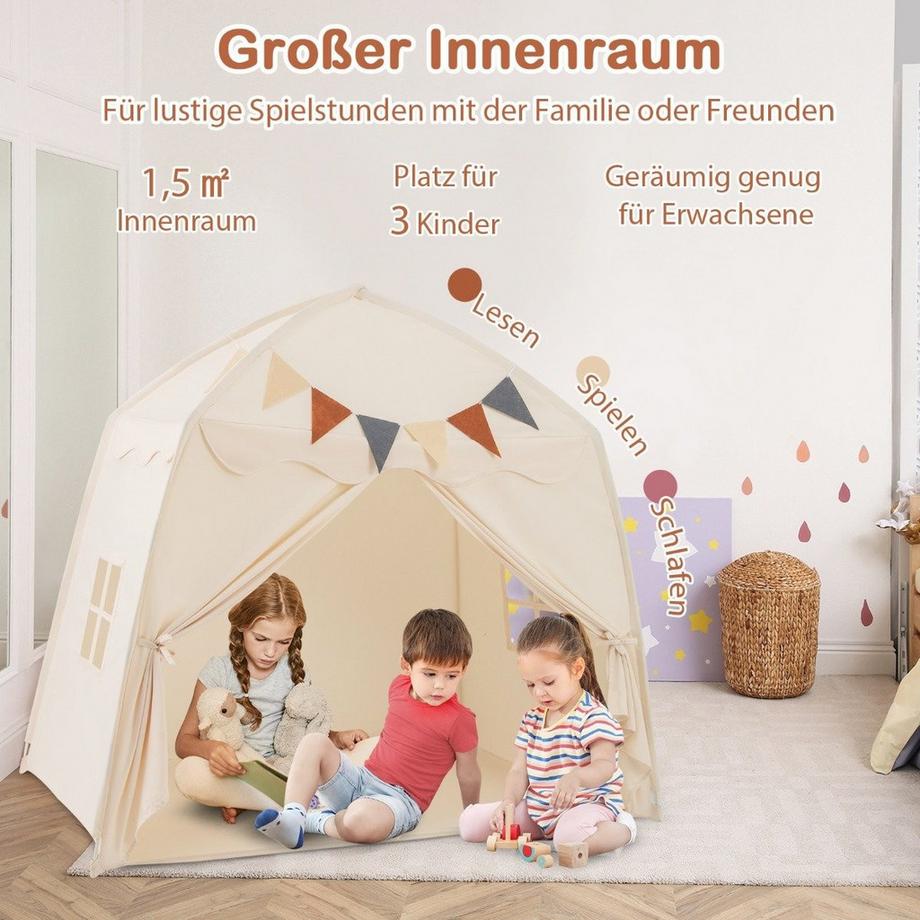 Northix Tente de jeu pour enfants avec lumières  