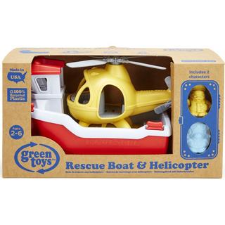 green toys  Toys Rettungsboot mit Huchrauber 