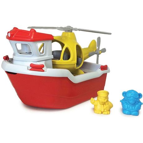 green toys  Green Toys Bateau de sauvetage avec hélicoptère 