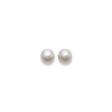 Clous d'oreilles or jaune 750 perle d'eau douce 8,5-9mm