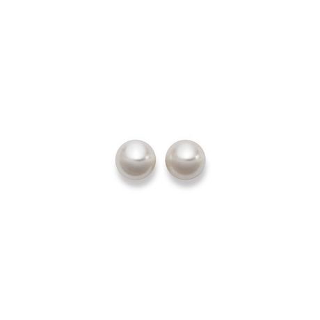 MUAU Schmuck  Clous d'oreilles or jaune 750 perle d'eau douce 8,5-9mm 