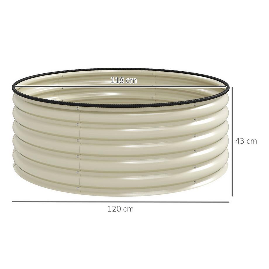 Northio Hochbeet aus Stahl, Pflanzbeet Frühbeet Gartenbeet stapelbar Blumenkasten steckbar Pflanzkasten 120x120x43cm Gemüsebeet für Garten Balkon Terrasse, Pflanzkübel für Blumen, Pflanzen Aosom  