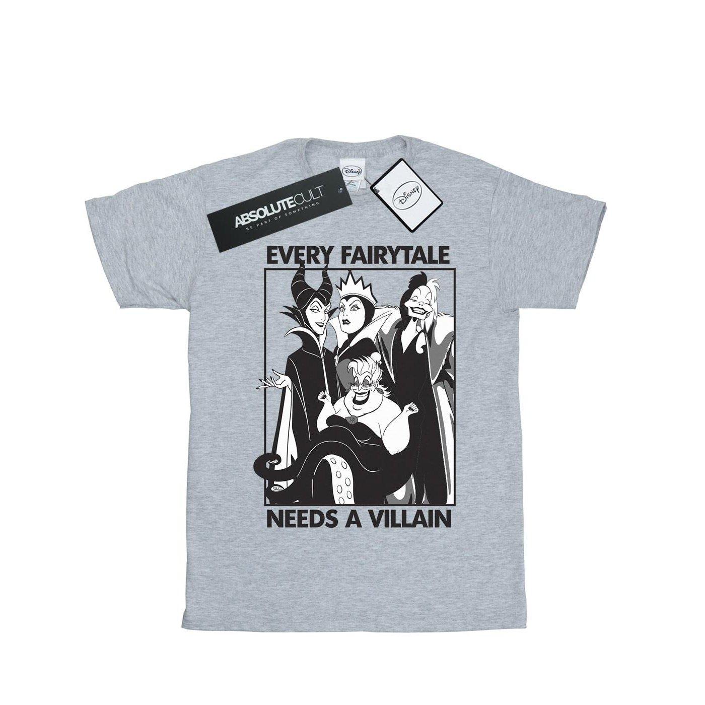 Image of Every Fairy Tale Needs A Villain Tshirt Unisex Grau 152-158