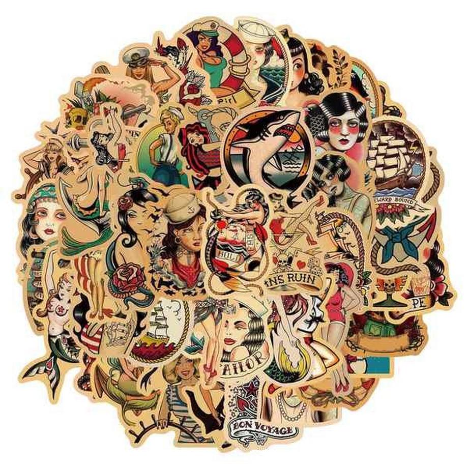 Gameloot Confezione di adesivi - Pin-up retrò  