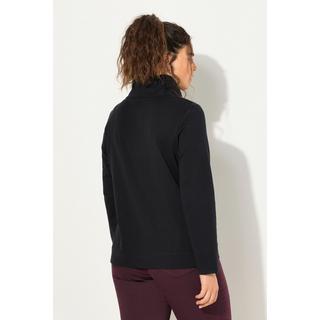 Ulla Popken  Sweatshirt, Stehkragen, Saum-Zipper, Langarm 