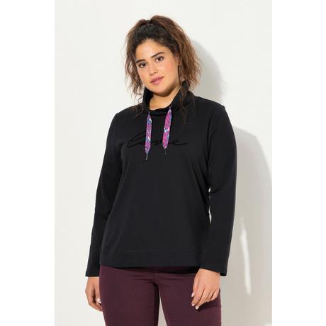 Ulla Popken  Sweatshirt, Stehkragen, Saum-Zipper, Langarm 