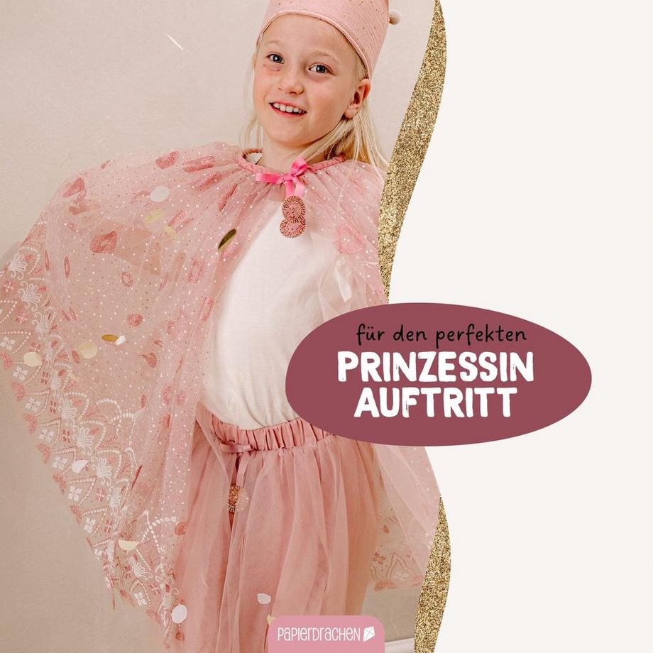 Papierdrachen  Tüll Cape mit Glitzer 
