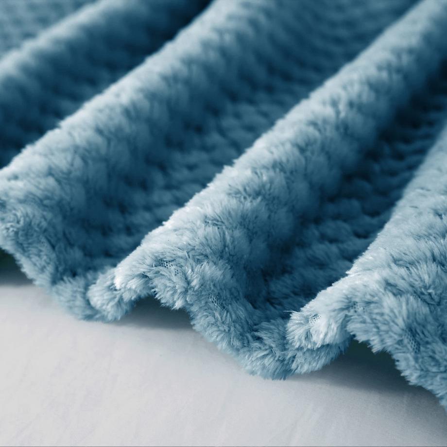 Alopini Superweiche warme Fleecedecke mit Waffelmuster  
