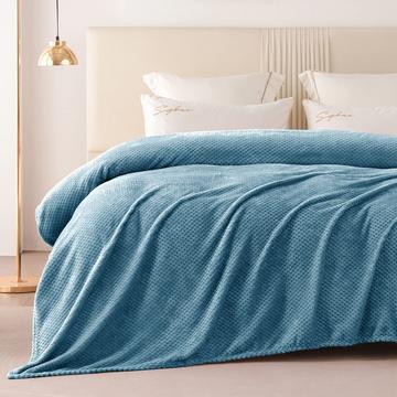 Kuscheldecke Superweiche und warme Fleecedecke für Sofa, Couch und Bett mit Waffelmuster, kuschelige & gemütliche Decke