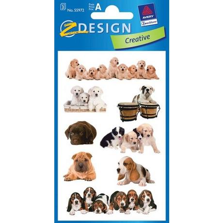 Z-DESIGN Z-DESIGN Sticker Creative 55972 Hundekinder 3 Stück  