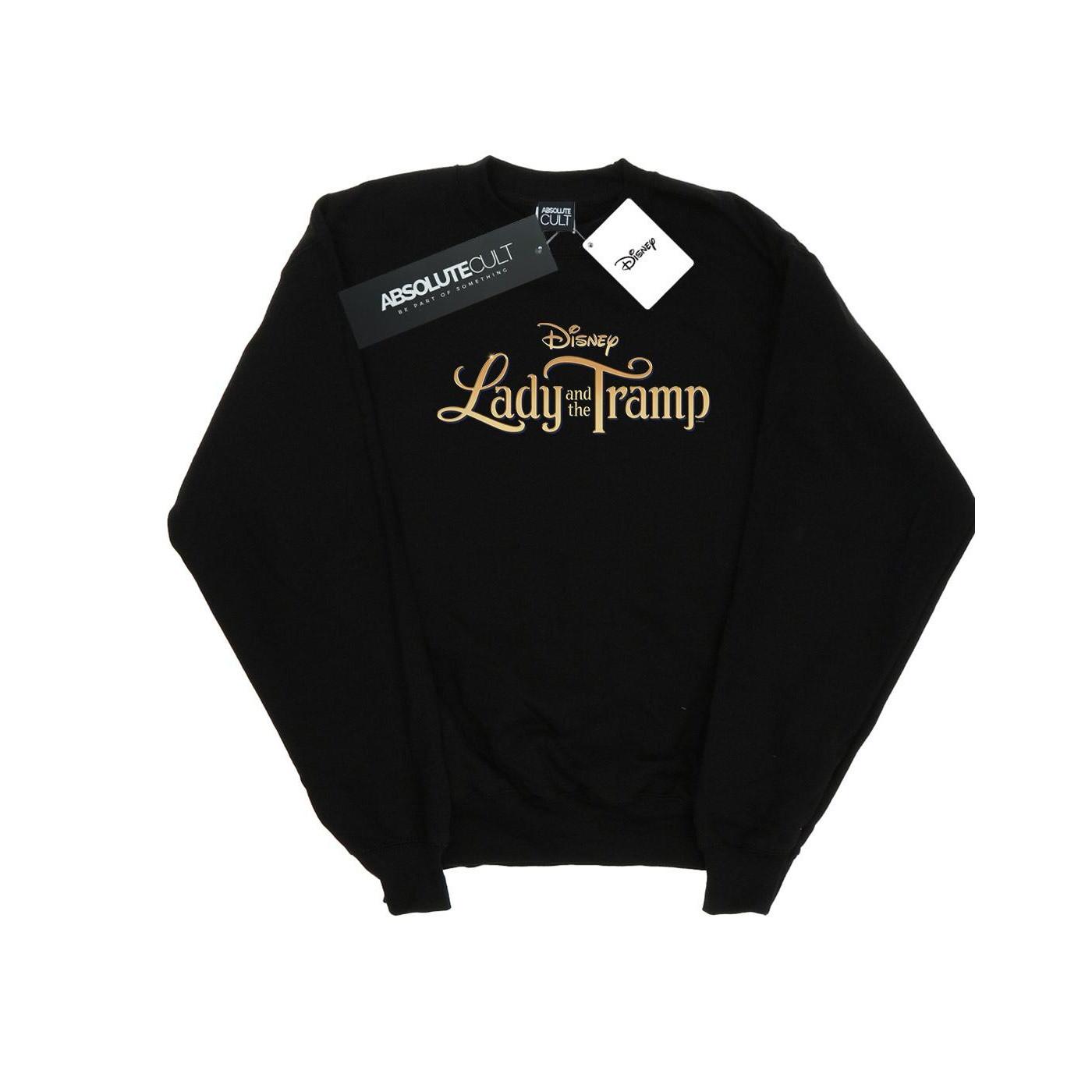 Image of Lady And The Tramp Classic Logo Sweatshirt Unisex Schwarz 152-158