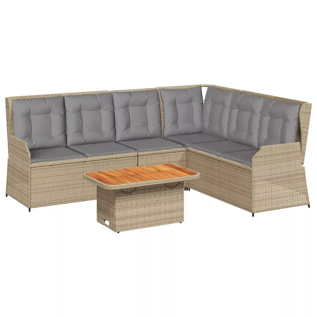 VidaXL - Garten-lounge-set poly-rattan, One Size, Beige