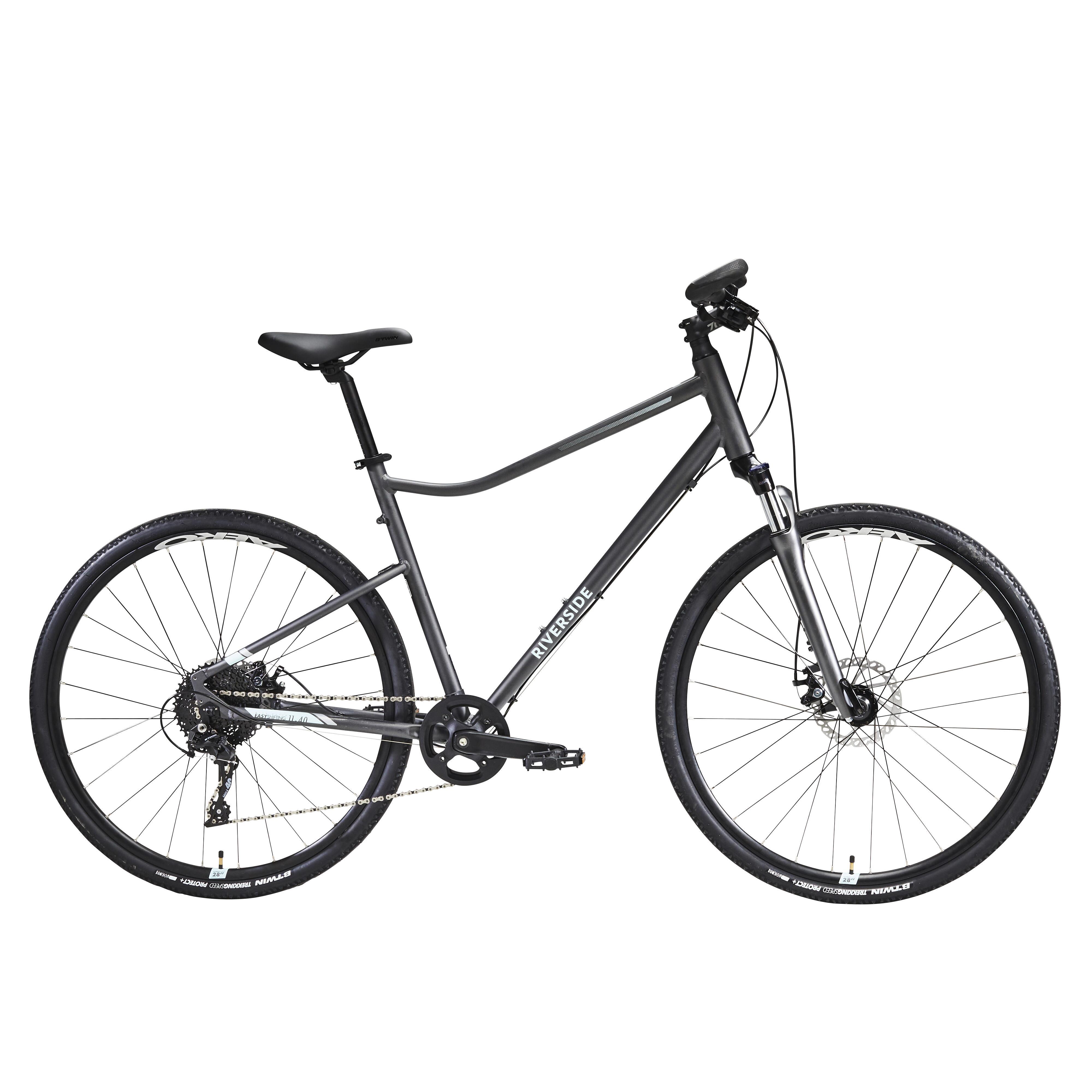 Image of Hybridbike - Riverside 700 Unisex Schwarz Leicht XL-185-200CM