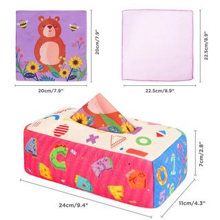 Activity-board  Tissue Box Spielzeug ,Kontrast Babyspielzeug 