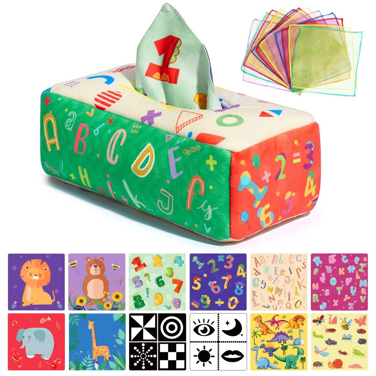 Activity-board  Tissue Box Spielzeug ,Kontrast Babyspielzeug 