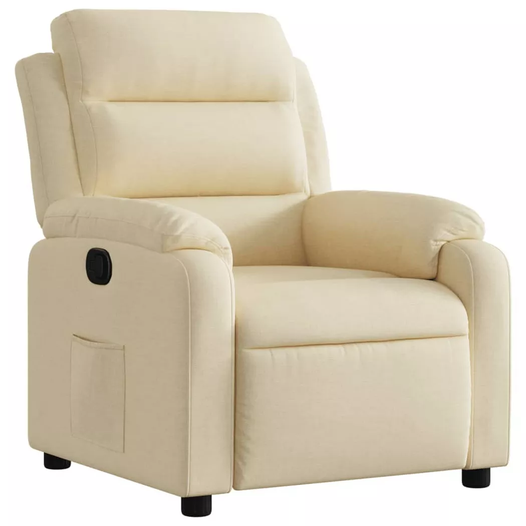 vidaXL Fauteuil réglable tissu crème