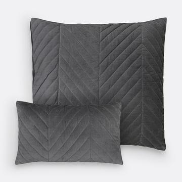 Housse de coussin &nbsp;velours matelassée