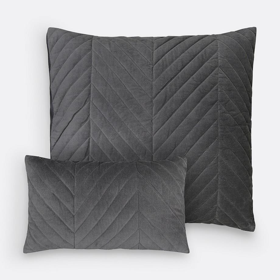 La Redoute Intérieurs Milano Gesteppter Samt Kissenbezug  