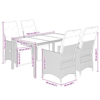 VidaXL Bistro set poly-rattan  