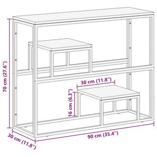 VidaXL tavolino consolle Acciaio inossidabile  