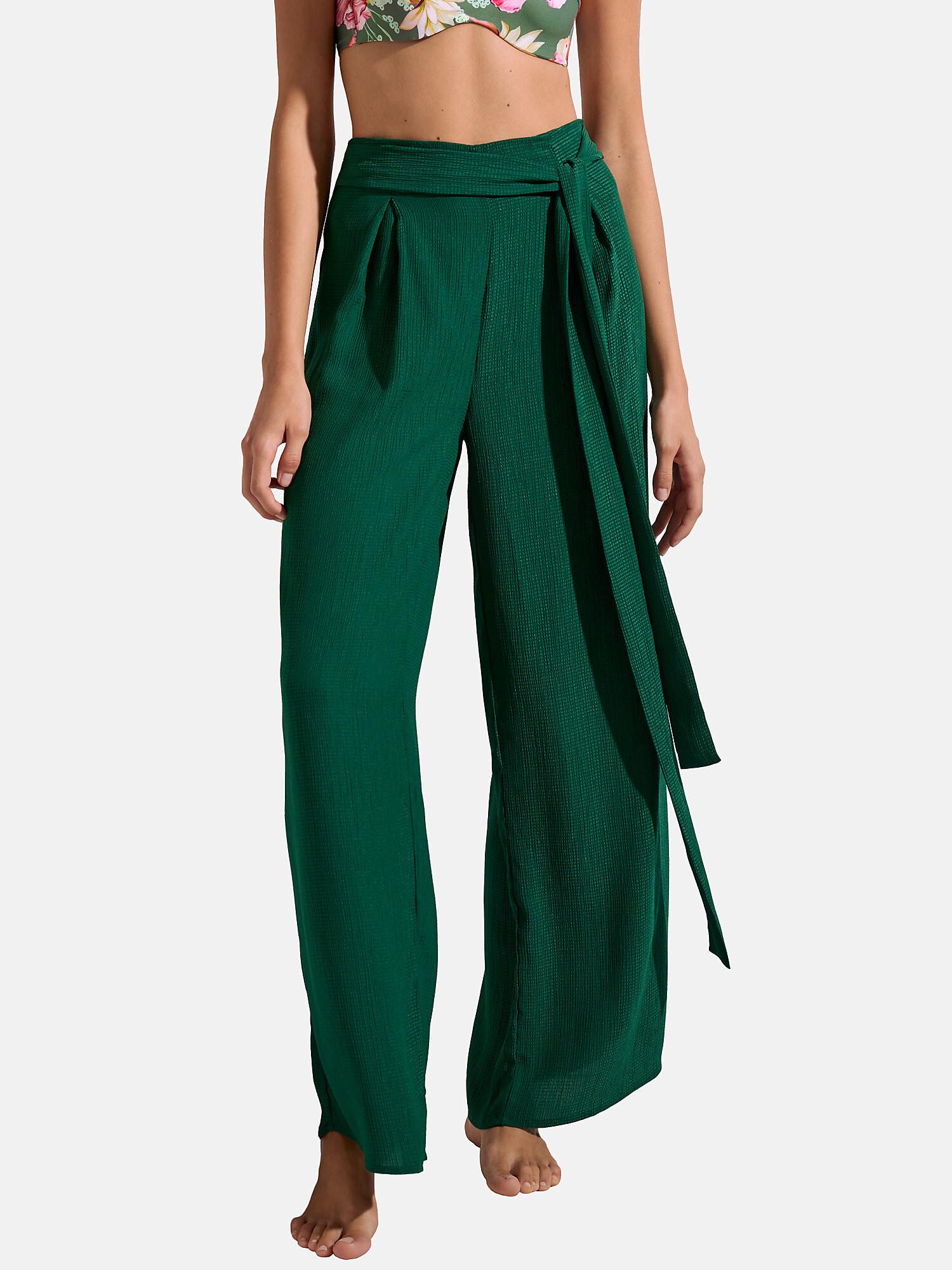 Image of Lange Sommerhose Japan Unisex Grün L