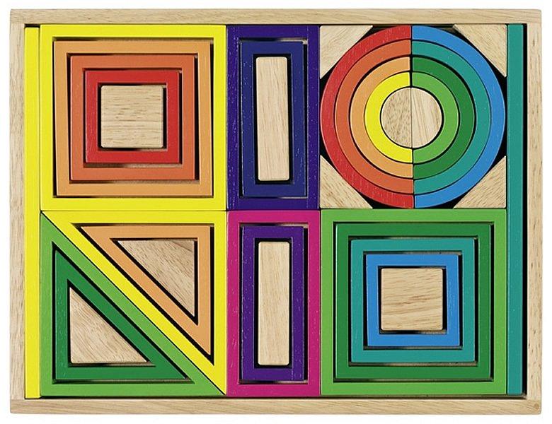 Image of Bauen Bausteine Regenbogen (38Teile)